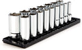 TEKTON 1/2 Inch Drive Deep 6-Point Socket Set, 16-Piece (3/8 - 1-5/16 in.) | SHD92005 | (3/8 - 1-5/16 in.), Deep, Socket Rail