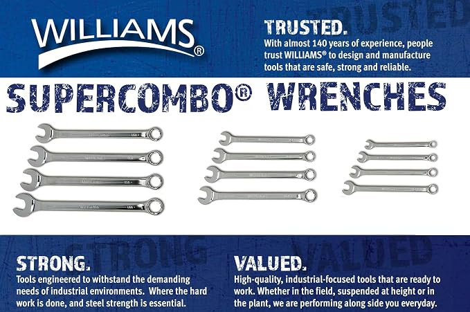 Williams 1199B Standard Combination Wrench, 3-3/8-Inch
