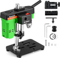 Bonvoisin Mini Drill Press with Vise Benchtop Drill Press Chuck Capacity 0.6-6.35MM Drilling Machine for Craft and Home