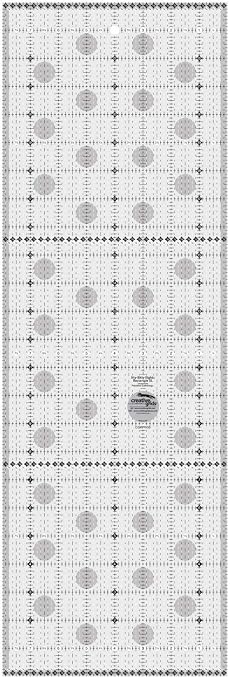 Creative Grids Itty-Bitty Eights Rectangle XL 8in x 24in Quilting Ruler – CGRPRG5 – Made in USA, Non-Slip Grip Acrylic Quilting, Sewing, Crafting, Patchwork Ruler for Measuring & Cutting Fabric