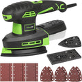 GALAX PRO 250W 2-in-1 Sheet Sanders/Detail Sanders, 6000-12000 RPM 6 Variable Speed Multi-Function Sander with Dust Box, Electric Sander for Sanding Metal and Polishing Wood, Includes 12 Sandpaper