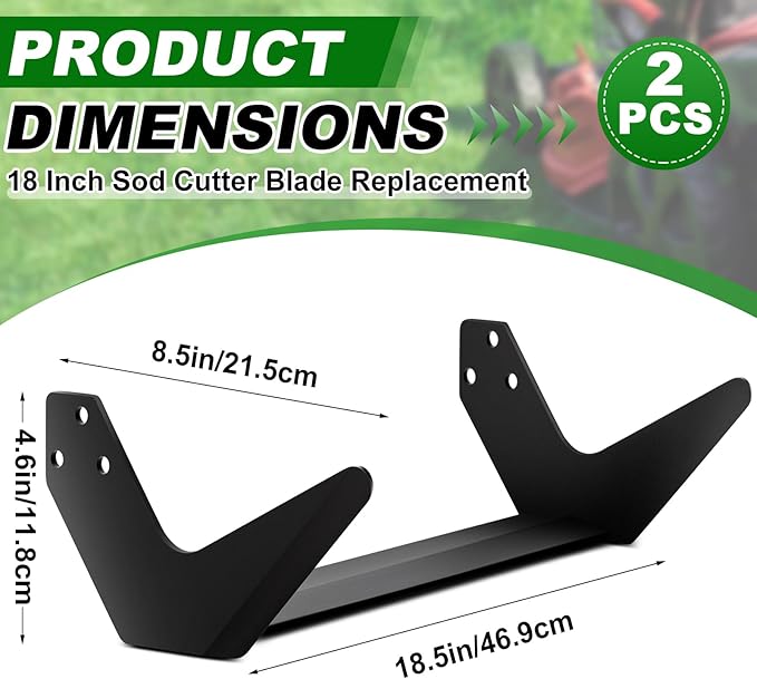 Threlaco 18 Inch Sod Cutter Blade Compatible with Ryan Sod Cutters Replacement for All 18" Machine 4132717 4132717.7