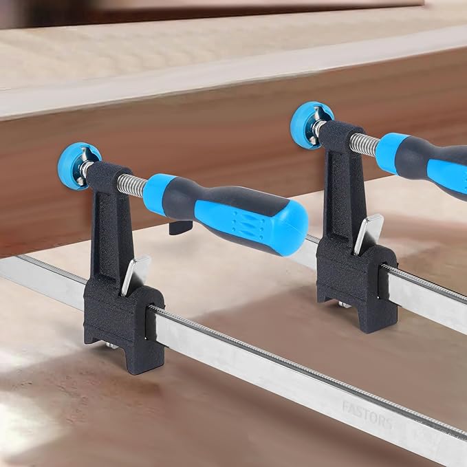 Bar Clamps for Woodworking 36 Inch,4 Pack Wood Clamps Adjustable and Release Quickly,Woodworking Clamps Throat Depth 2.5 Inch,Serrated Steel Rail,Bar Clamps Force 600 Lbs