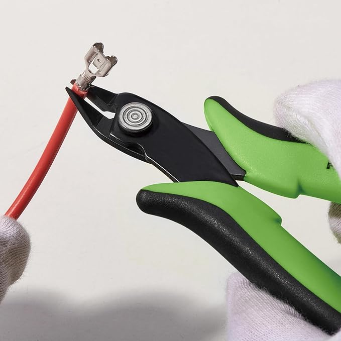 KATA 2PC Micro Flush Cutters, 5-Inch Precision Wire Cutter, Anti-Slip Side Cutting Pliers for Electronics, Zip Ties, Copper Wire