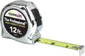 Komelon 412HV High-Visibility Professional Tape Measure, 12-Feet by 5/8-Inch, Chrome, Yellow, 12ft - Blade