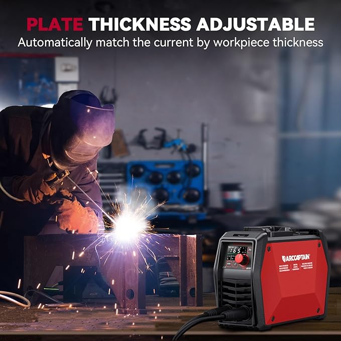 ARCCAPTAIN iControl ARC165 Pro Stick Welder, [APP Control] 165Amp ARC/Lift TIG Welding Machine, Large LED Display, IGBT Inverter 120V/240V MMA Welder with Hot Start, Arc force, and Anti-Stick