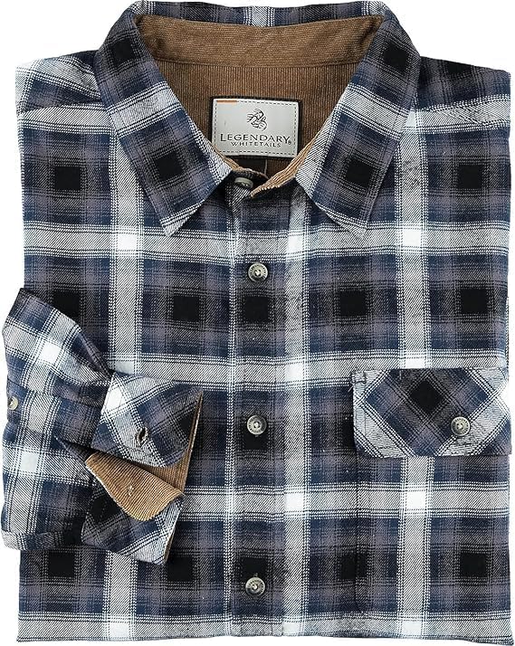 Legendary Whitetails Mens Flannel Long Sleeve Button Down 100% Cotton Shirt
