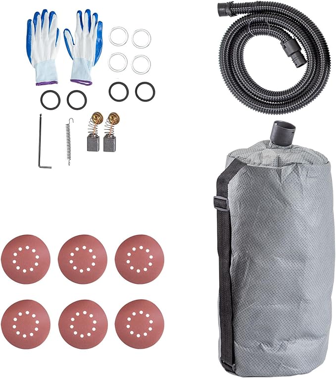 VEVOR Drywall Sander 850W, Electric Drywall Sander Variable Speed 800-1750 RPM, Foldable Sheetrock Sander with Telescope Handle, Electric Sander with LED Strip Light and Vacuum Bag, Wall Sander