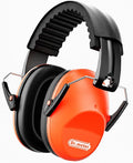 Dr.meter Ear Muffs for Noise Reduction: 27.4SNR Noise Cancelling Headphones for Kids Adults, EM100 Adjustable Hearing Protection Earmuffs for Monster Jam, Autism Sensory, Concerts, Fireworks Orange