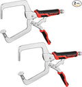 MAXPOWER 12.5-Inch Pocket Hole Clamp, 2 Pack Right Angle Clamp for Woodworking and Pocket Hole Joinery