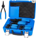 12 Piece Snap Ring Pliers Set, 0.038” 0.047” 0.070” 0.090”
