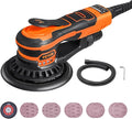 VEVOR Random Orbital Sander 6-Inch, 350W Brushless Orbital Sander, 10,000 PRM 6 Variable Speed Electric Palm Sander with 10PCS Sandpapers, Dust Connector & Hose for Woodworking Detailing Sanding