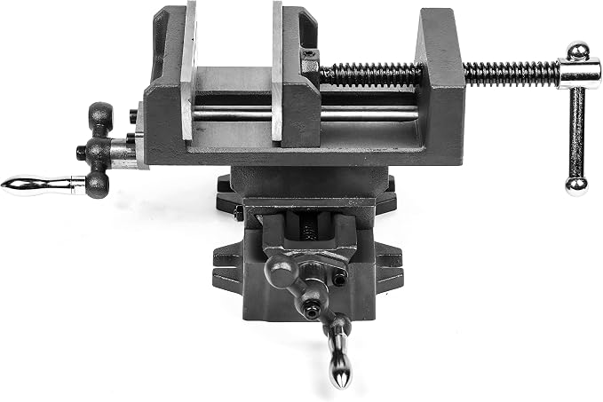 WEN Cross Vise, 4.25-Inch with Compound Slide for Mills and Drill Presses (CV414),Black