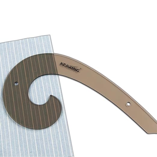 KEARING 9"(23CM) Classic Acrylic French Curve Ruler Vary Form Curve Clear Hip Measuring Curve Ruler for Sewing Fashion Pattern Making Dressing Making, Design Supplies