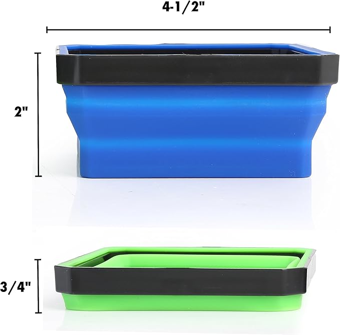 OEMTOOLS 26547 Magnetic Foldable Tray, Mothers Day Gifts, Collapsible Tool Organizer Tray Set, Silicone Magnetic Bowls For Holding Nuts And Bolts, Mothers Day Gifts for Mom