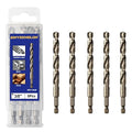 3/8 Cobalt Drill Bit for Metal and Hard Steel (5Pcs), Hex Shank Quick Change M35 HSS Twist Impact Drill Bit Set, with Storage Case