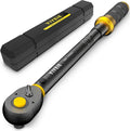 YIYEIE Upgrade 3/8" Drive Torque Wrench, 10-45 FT.LB/13.6-61 Nm, Click Torque Wrench for Bike, Motorcycle and Car Spark Plug, ±3% High Accuracy, with Easy-to-Use Locking Ring
