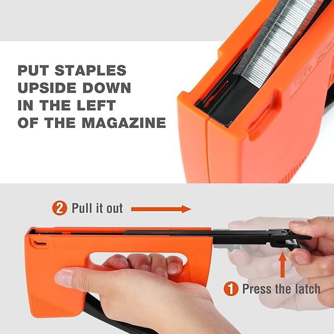 VALUEMAX Light-Duty Staple Gun Kit, Includes 1600PCs 5/16'' Staples, Manual JT21 Staples, for Upholstery, Material Repair, Decoration, Furniture, DIY Use