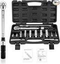 AEROFORCE 14PCS 3/8" Drive Spark Plug Socket Set – Includes 2 Magnetic Sockets (14mm, 16mm) & 5 Rubber-Grip Sockets + Torque Wrench (5-45 Lb.ft), Swivel Joint & Extension Bar – CR-V Steel