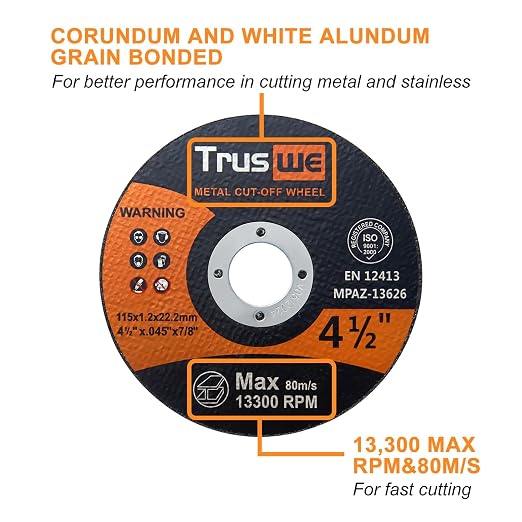 208 Pack 4 1/2 Inch Cut Off Wheels for Metal & Stainless Steel – Ultra Thin Cutting Discs for Angle Grinder