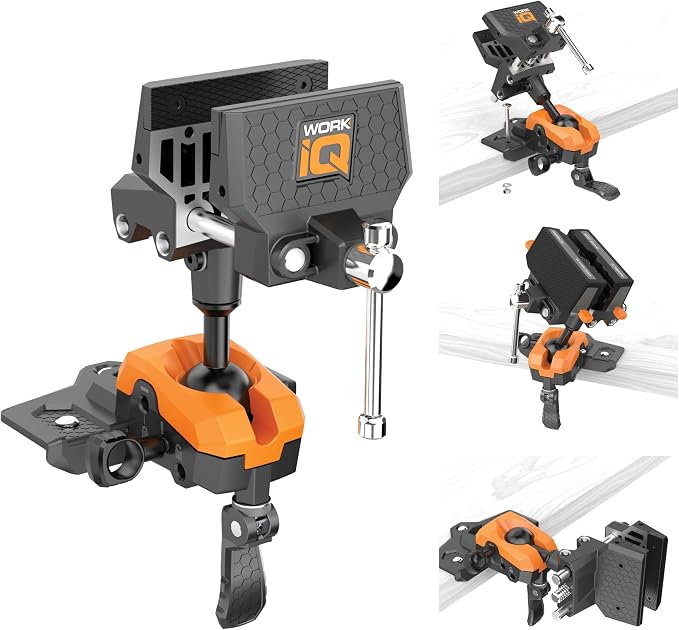 IQ Vise 360° Articulating Bench Vice, Multi-Angle Ball & Socket Lock