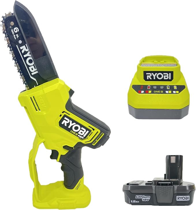 RYOBI HP 18V Brushless 6 in. Compact Pruning Mini Chainsaw Kit | Bulk Packaged - P25013KIT