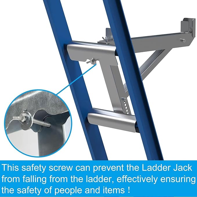 Ladder Jacks 2 Pack Scaffolding Platform Bracket - Two-Rung Short Body Extension Ladder Jack for Working 20 inch Stage