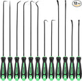 FTIHTRY 12-Piece Pick and Hook Tools Set, Pick Tool Set Car Auto Oil Seal/O-Ring Seal Gasket Pick Hooks Puller Remove, Long and Mini Pick Tool Set
