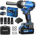 Electric Impact Wrench 737 Ft-lbs(1000N.m) 1/2'' Brushless Cordless Impact Driver with Fast Charger and 2x4.0Ah Battery Powered Impact Wrench Charger & 4 CR-V Sockets for Home Car Truck Tires