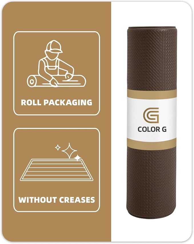 Color&Geometry Anti Fatigue Cushion Kitchen Mat for Floor -24"x87",Wide,Easy Clean, Water & Oil Proof, Anti Slip, Foam Rubber Runner Rug for Front Sink Comfort Standing,Brown