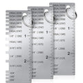 Weewooday 3 Pcs Metal/Wire Sheet Thickness Gauge Tool Portable Stainless Steel Welding One Sided Material Thickness Gauge Plated Size Inspection Tool