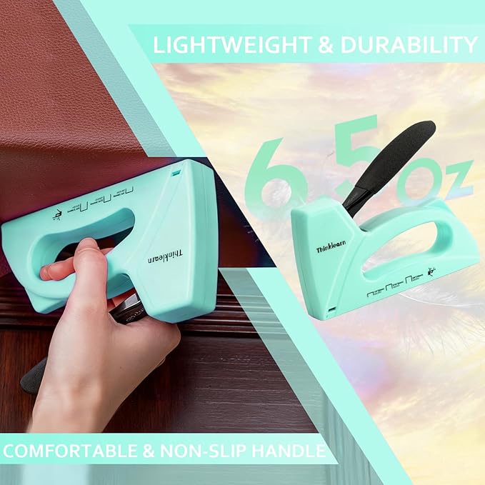 Light Duty Staple Gun for Wood, Upholstery Staple Gun for Classroom with 1600pcs JT21 Staples 1/4, 5/16, 3/8 inch and Staple Remover, Fabric Stapler Gun for Crafts, Bulletin Board Stapler for Teachers