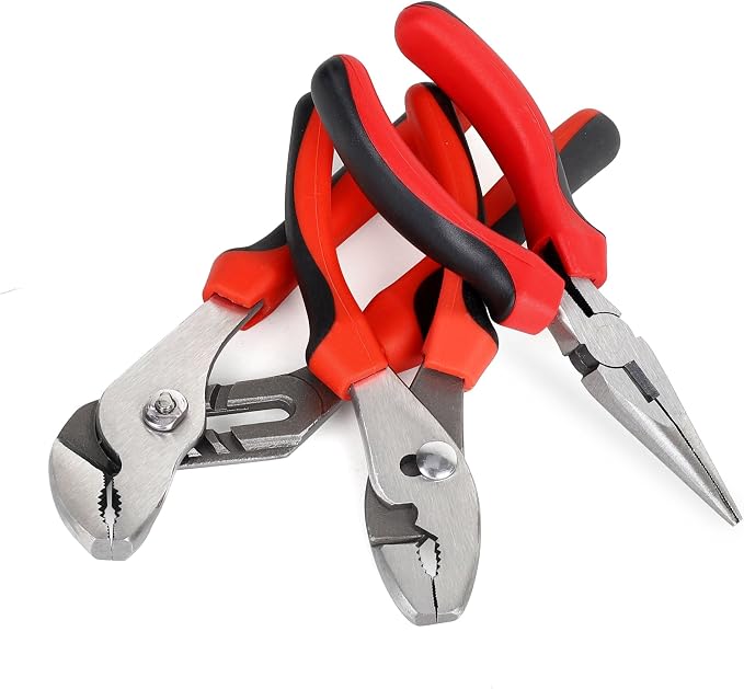 FASTPRO 220-Piece Home Tool Set, Household Repairing Tool Kit, Red