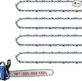 4 Pack 18 Inch Chainsaw Chain for Husqvarna 72 Drive Links .325" Pitch .050" Gauge, 18" Replacement Chains Fits Husqvarna 440, 445, 435, 545 and More