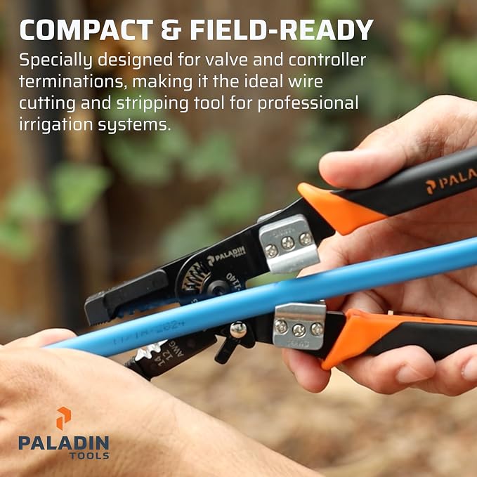 TEMPO PA1140 2-Wire Slitter, All-in-One Irrigation Stripper, Cuter, Twister - 12/14 AWG Copper MAXI Cable – Durable Ergonomic Handles for Field Use