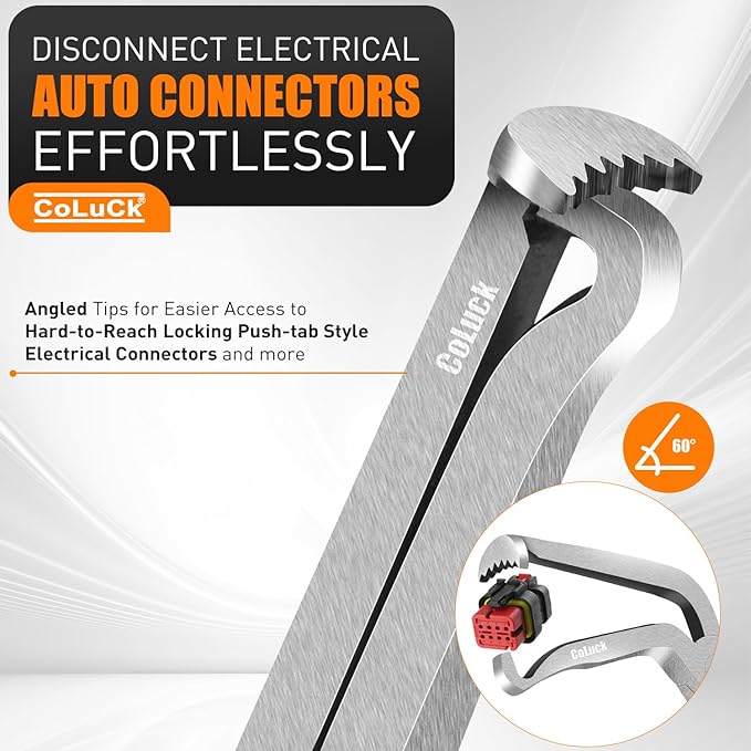 Electrical Plug Removal Tool Electrical Disconnect Pliers 60 Degree Connector Separator 13120,Automotive Tools Connector Pliers,Automotive Electrical Plug Connector Tool Terminal Disconnect Tool