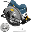 Enventor Circular Saw Corded, 11A Electric Circular Saws 7-1/4-Inch with 24T Blade Saw, Max Cutting Depth 2-7/16"(90°), 1-8/9"(0°-45°), Single Handed Bevel, 6,000RPM