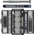 LIFEGOO Electric Screwdriver Set, 83 in 1 Cordless Rechargeable Small Power Screwdriver Set With 71Magnetic Bits, Magnetic Mat Professional Repair Tool for Electronics Phone Camera Laptop Watch (Grey)