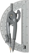 Mr. Pen- Geometry Compass and Protractor Set, 6 Inch Compass, 6 Inch Protractor, Drawing Tool for School, Clear Plastic, Easy Grip, Precision Design for Math, Art, Drafting, Architecture