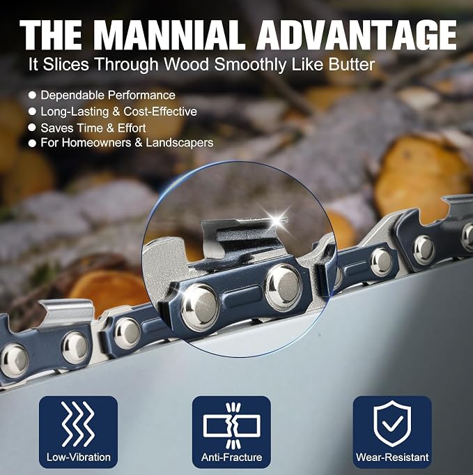 3 Pack 16 Inch Chainsaw Chain 3/8"LP .050" 56DL with Sharpening Kit- S93G
