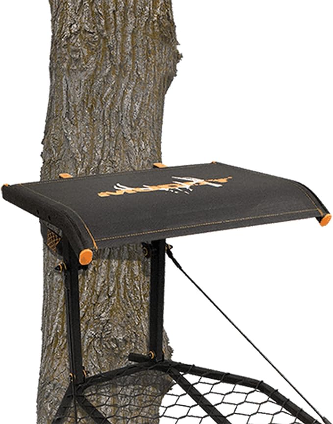 Muddy The Boss XL Wide Stance Hang-On Tree Stand Platform & Hawk Helium Set