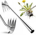 LOOHOI Weed Puller Tool, Heavy-Duty Stainless Steel Weeding Tool with Extendable Handle, Portable Garden Weed Removal Tool for Vegetable Gardening Backyard Farm Planting & Weeding