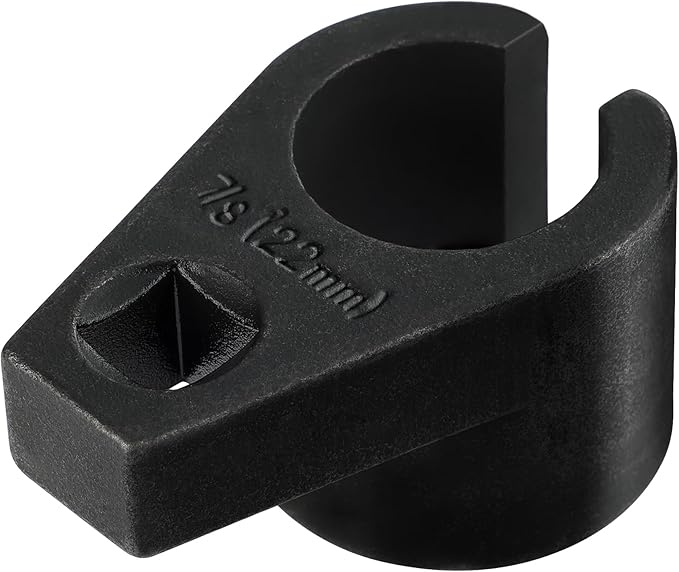 DURATECH O2 Oxygen Sensor Socket 3/8-Inch Drive x 7/8-Inch (22mm), Offset Wrench Cr-Mo Steel, 6-Point Tool with Wire Gate