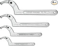 4 pcs Spanner Wrench Set, Adjustable C Pin Spanner Hook Wrench Tool for Machine Tools, Vehicles, Mechanical Equipments,Round Head3mm5mm6mm8mm (4pcs Square Head)