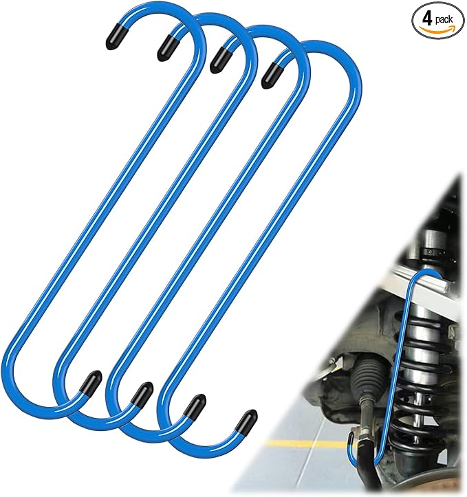 BFXM 4PCS Brake Caliper Hanger Caliper Hangers Hooks with Rubber Tips, Durable Steel, Rust-Proof Automotive Tools for Braking, Axle, Suspension, Herramientas para Extensión de Frenos