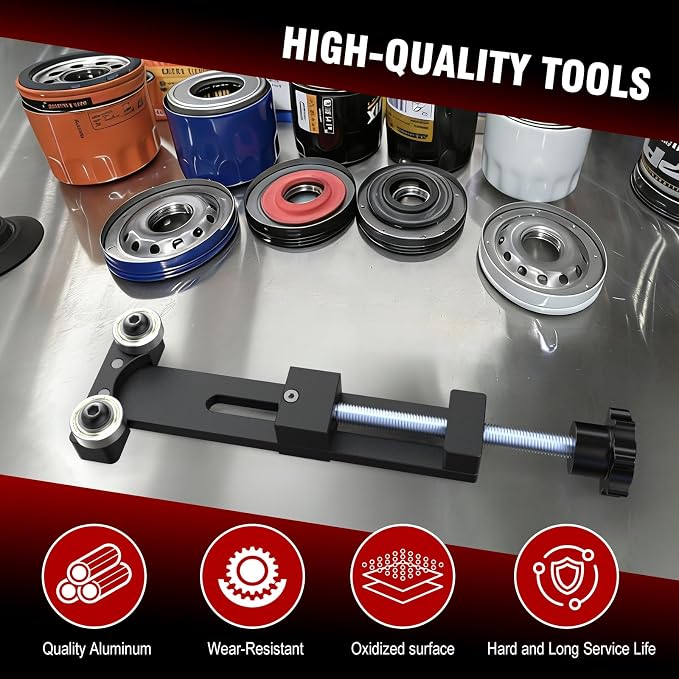 3mirrors LS Engine Oil Filter Cutter - Extra Large Cutting Range Up to 5.89" - Heavy Duty 6061 Billet Aluminum & CNC Machined - Reusable Tool with Replacement Blade