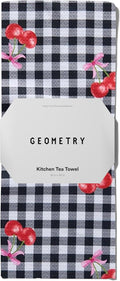 GEOMETRY Tea Towels – Spring & Summer Collection – Quick-Dry, Ultra-Absorbent, Reusable Microfiber Kitchen Towels for Drying & Cleaning (Cherry Bow, 2-Pack)