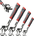 Self Adjusting Pipe Wrench, 6” 8” 10” 12" Pipe Wrench Set, Plumbers Wrench with Self Tightening Function for 9/32" to 1-11/16" (7-43mm) Pipe Fittings, Standard Nuts and Irregular Nut