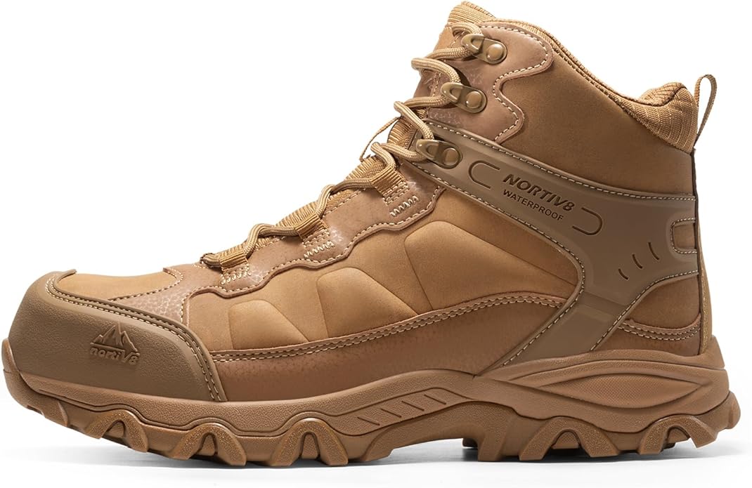 NORTIV 8 Waterproof Steel Toe Boots for Men Slip Resistant Safety Industrial Boots Paladin-Steel