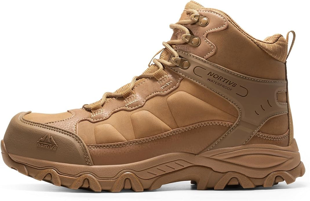 NORTIV 8 Waterproof Steel Toe Boots for Men Slip Resistant Safety Industrial Boots Paladin-Steel